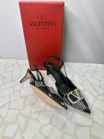 کفش مجلسی Valentino Garavani سفید مشکی پاشنه دار شطرنجی
