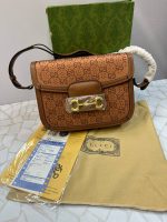 کیف دستی زنانه گوچی قهوه‌ای روشن مجلسی