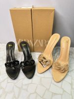 کفش مجلسی پاشنه بلند زارا نگین دار طلقی کرم ZARA زنانه شیک و خاص